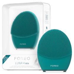 FOREO LUNA 4 MEN cepillo de limpieza facial, piel y barba - Masaje facial reafirmante - Cuidado antiedad - Mejora la absorción de productos de cuidado facial - Uso con app - Carga USB - Impermeable