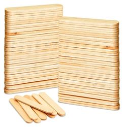 G4GADGET 100-Pack Wooden Waxing Spatulas 6 Inches – Disposable Wax Sticks for Body Hair Removal, Salon-Grade Applicators, Ideal for Warm & Hot Wax