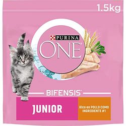 Purina ONE Bifensis Foder för Junior katt, baby eller kattunge med kyckling och spannmål, 6 påsar på 1,5 kg
