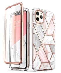 i-Blason Coque iPhone 11 Pro, Coque Complète de Protection Antichoc Bumper avec Protecteur d'écran Intégré [Série Cosmo] pour iPhone 11 Pro 5.8'' 2019 (Marbre)