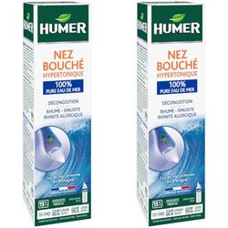 Humer - Spray Nez bouché Adulte/Femme enceinte - 100% eau de mer - Décongestionne le nez - 50ml (Lot de 2)