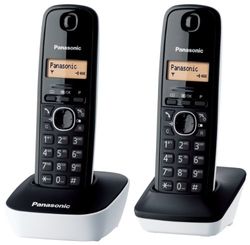 Panasonic Sans Fil Duo Displ.Lcd Mem.50Num Blanc [Version Italienne]