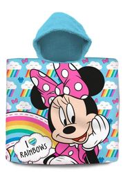 Kids Euroswan - Poncho in cotone 60 x 120 cm Minnie, multicolore (MN-242P)