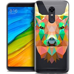 CASEINK fodral för Xiaomi Redmi 5 Plus (6) fodral [Crystal Gel HD Polygon Series Animal - mjuk - ultratunn - tryckt i Frankrike] hjort