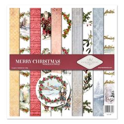 ITD Collection - Set de papier de découpage Scrapbooking Papier 12 x 12 Zoll, 310 x 320 mm, Dekorpapier 30 g/m² - Scrapbook Papier (SLS-066 - Merry Christmas)