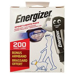 Energizer Sport pack, pannlampa LED-armband batterier, löpning och cykling, blå