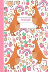 Notebook: Cute Gift For Kangaroo Animal Lovers - 110 Pages - 6 X 9 Inc
