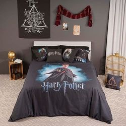 BELUM | Copripiumino Microsaten Harry Potter per letto da 180 - Misure Prodotto: (260 x 240 cm) - Modello Harry Potter