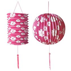 Widmann 02531 lampion set van 2, wit/roze