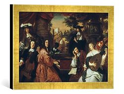 Ingelijste foto van Johannes Voorhout "Buxtehude/Reincken.Gem.J.Voorhout 1674", kunstdruk in hoogwaardige handgemaakte fotolijst, 40x30 cm, goud raya