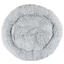 THE CONCEPT FACTORY, AN6076, Coussin en Forme de Donut pour Animaux, Confort Optimal, Design élégant, Facile à Entretenir, idéal pour Chiens et Chats, 80CM, Couleur Grise