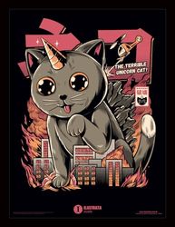 ILUSTRATA CATZILLA INRAMAD 34 x 40