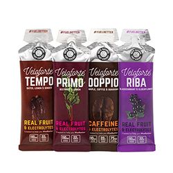 Veloforte Mixed Energy Gel Pack with Fast Releasing Energy, 100% Natural & Delicious Energy Gels with 22g of Natural Energy, Tempo, Doppio & Primo Flavour (15 Pack)