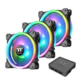 Thermaltake CL-F072-PL12SW-A Riing Trio 12 RGB hushållsfläkt TT Premium Edition 3-set med programvarustyrning, 4.32 W