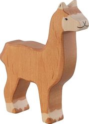 HOLZTIGER 80618 - Alpaca de Madera, Juguete de Madera de Arce, Colores a Base de Agua, promueve la imaginación y la Creatividad de los niños, Fabricado en Europa, 13 cm x 3 cm x 15 cm, a Partir de 3