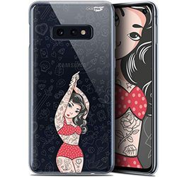 Caseink fodral för Samsung Galaxy S10e (5.8) gel HD [ ny kollektion - mjuk - stötskyddad - tryckt i Frankrike] tatueringstjej