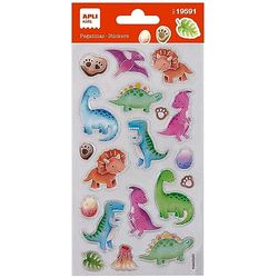 APLI Kids 19591 dinosaurus-babystickers, incl. 1 vel met 20 permanente stickers, ideaal voor scrapbooking, decoratie of doe-het-zelf