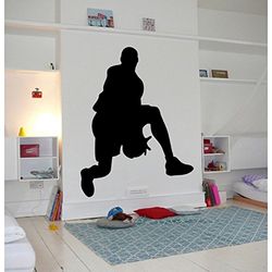 Tatoutex Stickers Basketteur Drible sous La Jambe - Beige, L 80cm x H 104cm
