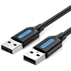 Watio Wave Cable usb-a a usb-a - cable de 3 m, conexión macho a macho, color negro, ideal para transferencias de datos y carga rápida.*