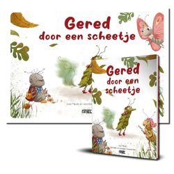 Gered door een scheetje kamishibai vertelplaten + boek: kamishibai vertelplaten + boek