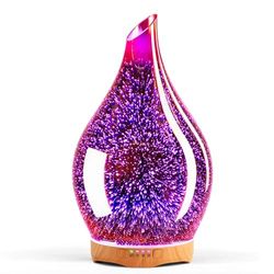 Porseme Aroma diffuser luchtbevochtiger 280ml 3D luchtbevochtiger ultrasone stille 7 kleuren veranderende leds kamerbevochtiger BPA vrij voor woning yoga SPA met timer (Rose Gold)