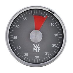 WMF Temporizador magnético de aço inoxidável Cromargan com 60 minutos, tempo restante, alarme acústico