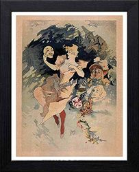 Lumartos, Vintage Poster MAF205 Jules Cheret Contemporary Home Decor Wall Art Print, Black Frame, A3 Size