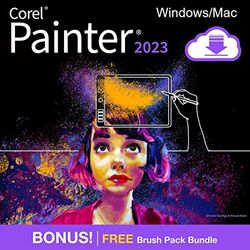 Corel Painter 2023 | Software de pintura digital | Ilustración, Concepto, Fotografía y Bellas Artes | Licencia perpetua | 1 Dispositivo | 1 Usuario | PC/Mac | Código de activación enviado por email