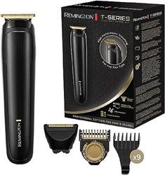 Remington Rasoio Elettrico Multiuso - 2in1: Regolabarba e Tagliacapelli - Rifinitore di precisione T, 9 pettini accessori 1,5-25 mm + pettine accessorio regolabarba regolabile, T Series MB7050
