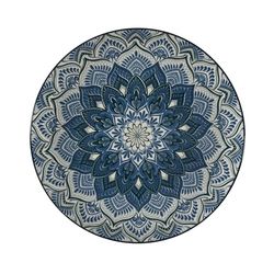 HOME DECO FACTORY, KA0664, Service de Vaisselle 12 pièces Mandala Bleu, Design élégant et Polyvalent, Facile à Entretenir, Durable, idéal pour Toutes Occasions - Taille : 268 cm, Couleur : Bleu