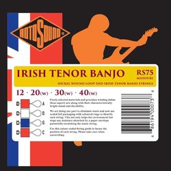 Rotosound Cordes pour Banjo,Jeu de cordes pour banjo ténor RS75 Medium 10-32