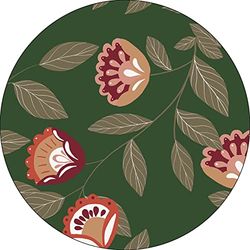 Bonateks, Round Digital Printed Mouse Pad, Non-Slip Base, for Office and Home, Diameter:22cm
