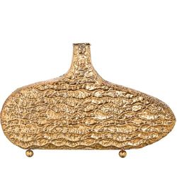 Jarron de Suelo de Metal en Dorado 76x14x49 cm