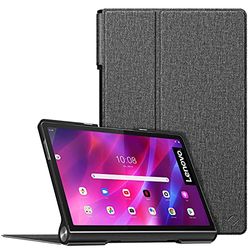 FINTIE Beschermhoes voor Lenovo Yoga Tab 11 (YT-J706) 11 inch – dunne en lichte beschermhoes van kunstleer, beschermhoes voor Lenovo Yoga Tab 11 2021, grijs