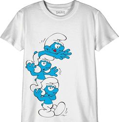 Les Schtroumpfs Bosmurfts015 Camiseta, Blanco, 8 Años para Niños