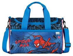 Scooli – Marvel Spider Man sportväska för barn – 23 x 35 x 16 cm – rymligt huvudfack – justerbar axelrem – tillbehör för skolan – axelväska, blå, 23 x 35 x 16 cm, barn sportväska