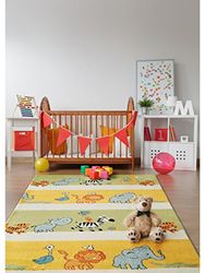 Benuta - Tappeto per bambini Noa Africa Multicolor 140 x 200 cm | Tappeto per giochi e cameretta dei bambini