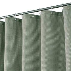 Barossa Design Cortina de Ducha extralarga de Tejido gofre de 84 Pulgadas de Altura, SPA de Lujo de Hotel, Repelente al Agua, 230 g/m², Resistente, Lavable a máquina, patrón de piqué Verde Salvia, 71