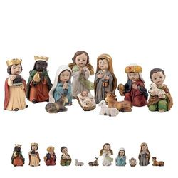 DRW Misterio Belen Infantil 11 Piezas Color Resina Pintada a Mano 10 cm