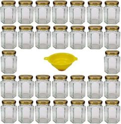 Viva Haushaltswaren Einmachgläser Barattoli per Conserve, Coperchio Oro, 30 x 110ml, 4 unità