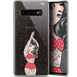 Caseink fodral för Samsung Galaxy S10+ (6.4) Gel HD [ ny kollektion - mjuk - stötskyddad - tryckt i Frankrike] tatueringstjej