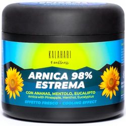 KALAHARI Arnica 98% Gel – Estrema ed Extra Forte potenziata con estratto di Ananas - Azione intensa per massaggi a Muscoli e Articolazioni – Effetto Fresco, Formula Naturale, Made in Italy, 500ml
