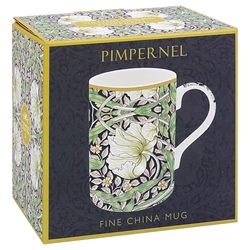 The Leonardo Collection William Morris Pimpernel Mug for Home & Kitchen | Stylish Ceramic Mugs for Tea & Coffee | Lovely Cup Set for Mens Gifts & Birthday Gifts for Women