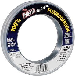 Berkley Big Game Fluorocarbon Leaders, Fishing Line, Fluorocarbon, Allround Fishing, 100% Professional Grade Flurocarbon, Unisex, Clear, 0.61mm | 20kg | 44lb | 91m | 100yd