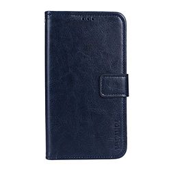 Funda para Nokia X6 2018 Faux Cuero Billetera con Stand Función Carcasa para Nokia X6 2018 (Azul Oscuro)