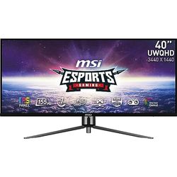 MSI MAG401QR Monitor gaming 40" UWQHD - Pannello IPS 3440 x 1440, 155 Hz / 1ms, VESA - DisplayPort 1.4a & HDMI 2.0 & Porta Type C