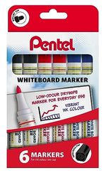 Pentel Rotulador para pizarra blanca, 6 unidades, varios colores