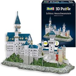 Revell 3D Puzzle 00205 Neuschwanstein Castle 121 Pieces, Highly Detailed, 44cm in length, Fun & Easy To Build