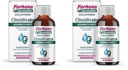 Forhans Liquido Antisettico Clorhexidina Clexidin 0.20% Collutorio dal gusto gradevole, 200 ml (Confezione da 2)