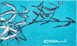 Grund Alfombra de Baño de Diseño COLANI, Ultra Suave y Absorbente, Antideslizante, 5 Años de Garantía, Colani 23, Alfombra de Baño 70x120 cm, Turquesa